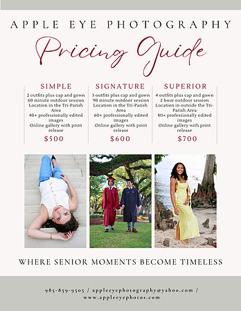 2027 Session Pricing